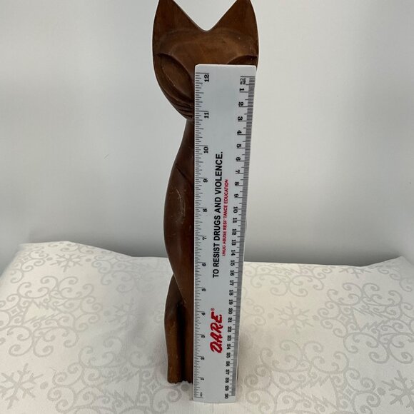 MCM 1960s Atomic Cat Monkey Pod Wood Cat - Picture 8 of 8